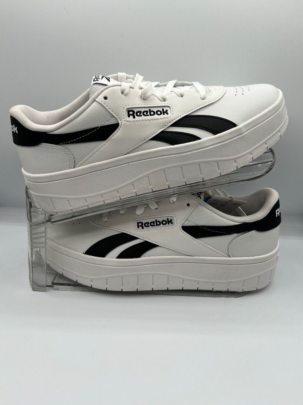 Reebok Women's Size 10.5 Court Advance Surge White w/Black Platform Sole